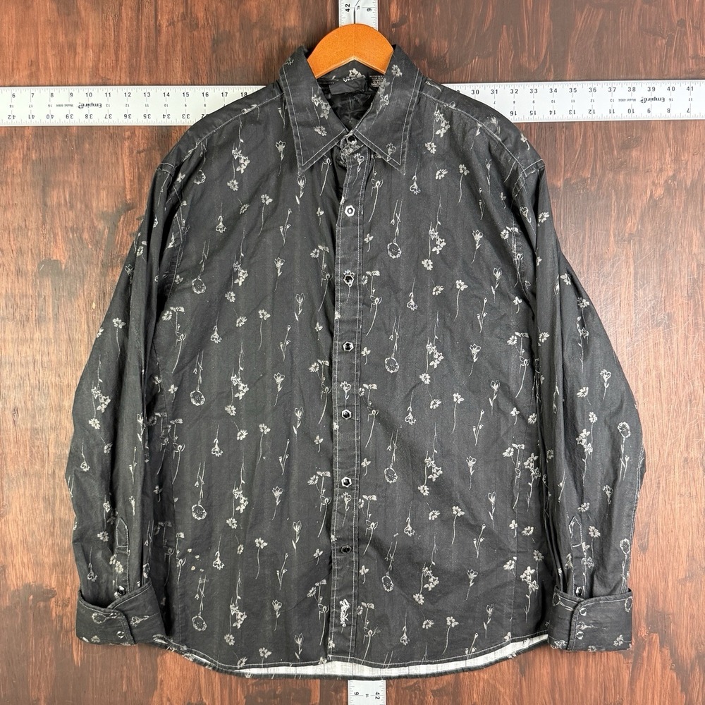 Vintage Fender Shirt Custom Music is My Salvation Embroidered Black Men's XL GUC